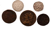 France 1/16 ecu,1/2 sol,1sol,12 denier,toul denier SOLD AS SEEN, NO RETURNS ON LOT !!! -