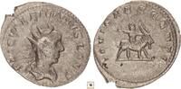 Roman Empire AR Antoninianus Valerian II. as Caesar, Jupiter seated on Amalthean goat -