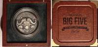 Ivory Coast 5000 francs Water Buffalo - Big Five - Mauquoy, in box w. coa, 5Oz -