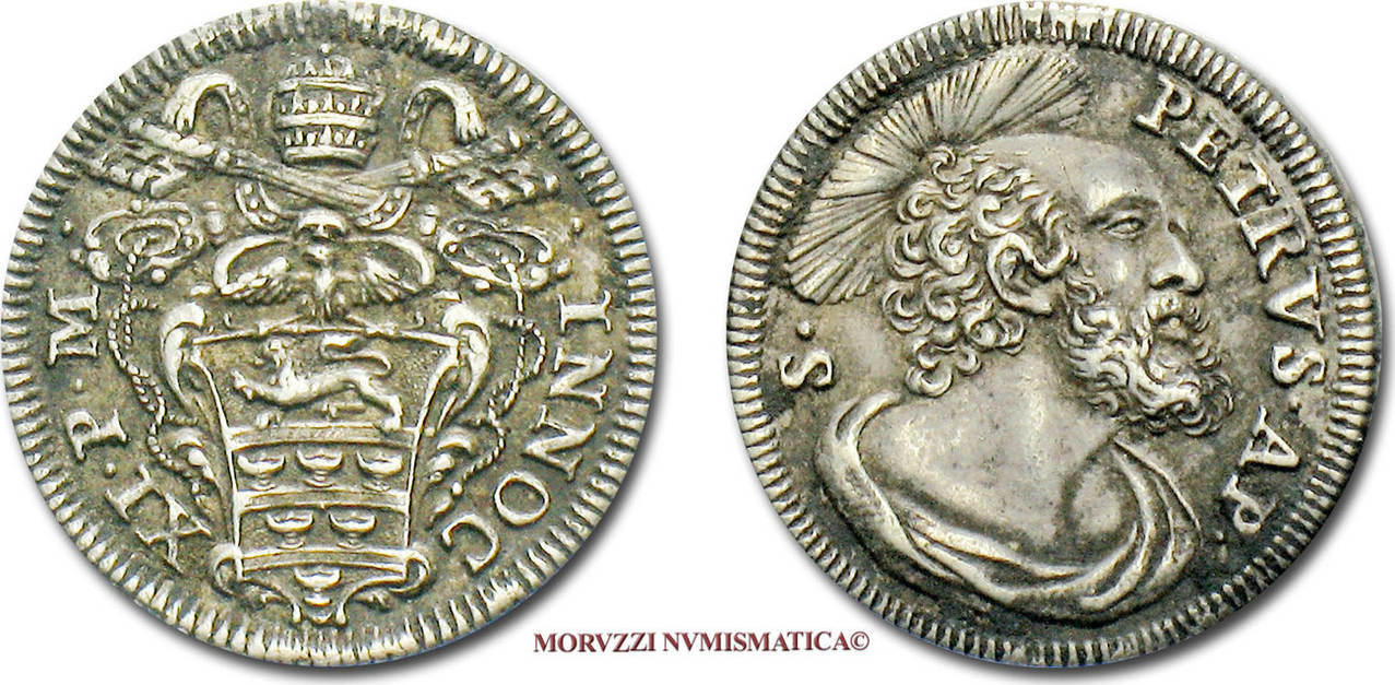 Papal States / Kirchenstaat GROSSO 1676-1689 INNOCENT XI good VF (45/70 ...