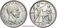 20 LIRE Littore 1928 Kingdom of Italy / Königreich Italien Viktor Emanuel III. gutes Sehr Schön