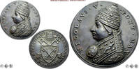 Papal States / Kirchenstaat / États pontificaux Silver Medal / Silbermedaille / Médaille d'argent Pope Nicholas V / • TOMAS • LVGANO • • DI • SARZANA • MCDIIIL • -
