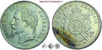 5 FRANCS / 5 FRANKEN 1868 BB France / Frankreich Napoleon III. Kaiser der Franzosen gutes VZ (58/70)