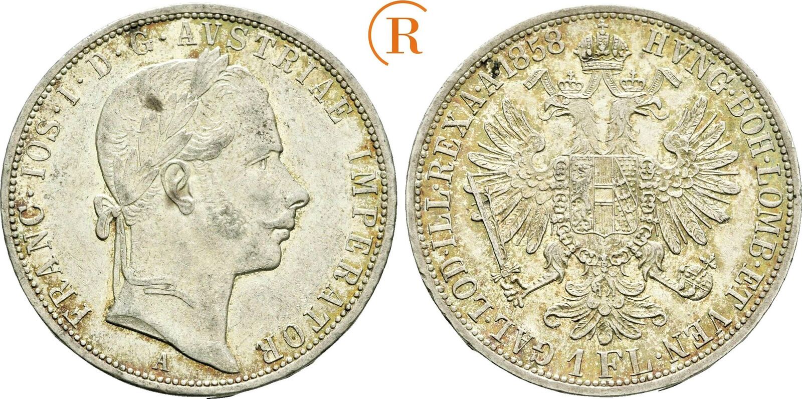 RÖMISCH DEUTSCHES REICH Franz Joseph, 1848-1916 1 Florin 1858 A, Wien ...