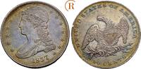 Vereinigte Staaten von Amerika (USA) Föderation 1/2 (half) Dollar 1837, Philadelphia Herrliche Patina, winziger Randfehler, EF