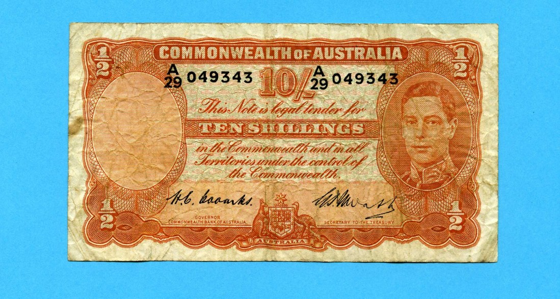 Australien, 10 Schilling, (1949), F-VF, | MA-Shops