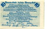 Westfalen 10 Gpf. 28.11.1923 Bielefeld, UNC