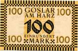 Niedersachsen 100 Mk. 1.10.1922 Goslar, I / AU-55