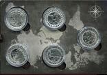 Österreich, 5 x 20 Euro 2021/2022/2023 5x20 Euro -Augen der Kontinente-, Proof / Proof