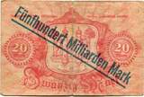 Bayern 500 Md. Mark 6.Nov.1923 Hof, VF