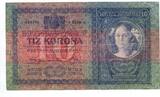 Österreich/Fiume, 10 Kronen 1904(1919) Stempel FIUME, VF