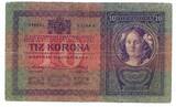 Österreich/Fiume, 10 Kronen 1904(1919) F-VF