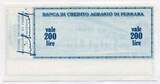 Italien 200 Lire 04.04.1977 ~ La Banca di Credito Agrario di Ferrara ~ unc