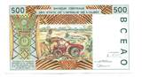 Westafrikanische Staaten, 500 Francs 1998A Ivory Coast/Elfenbeinküste, unc