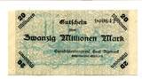 Westfalen 20 Mio. Mark 3.8.1923 Gelsenkirchen-Bismarck, EF