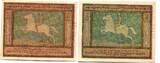 Bayern 2x25 Pfg. 1.11.1918-31.12.1919 Ansbach,Farbvariante, UNC