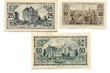 Rheinland 10 Pfg. 25 Pfg. 50 Pfg. 1920 Altenkirchen u.Waldbröl, UNC