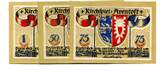 Schleswig-Holstein 50 Pfg. 75 Pfg. 1 Mk. 31.10.1921-1.5.1922 Aventoft, UNC