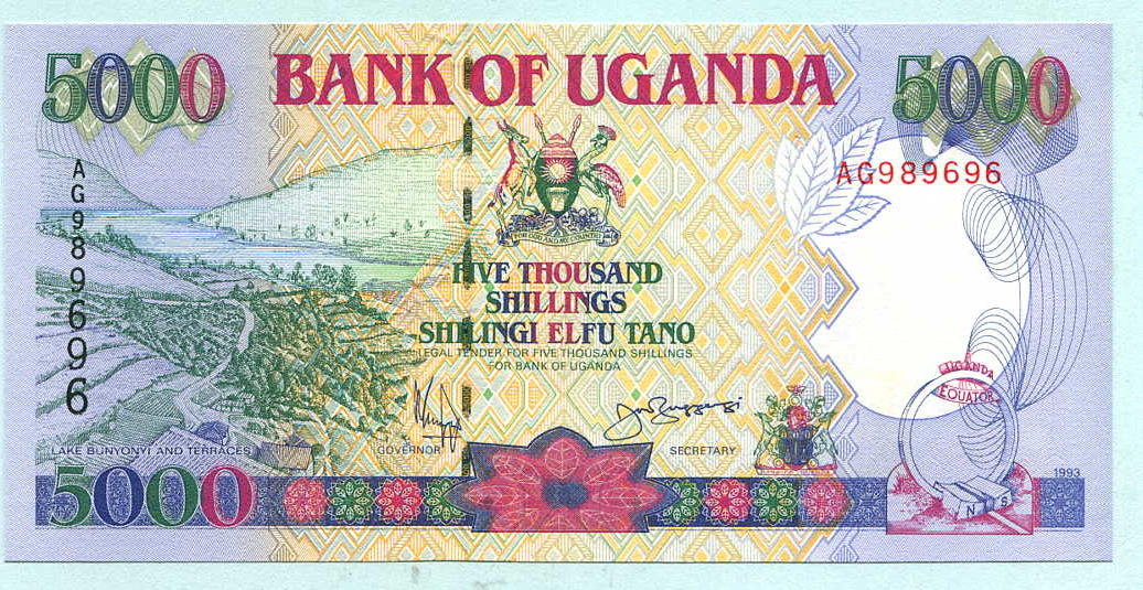 Uganda, 5000 Shillings 1993 I