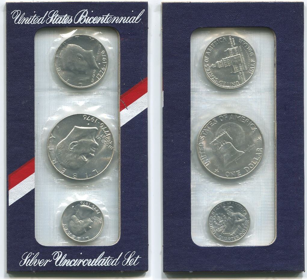 USA 14 12 u.1 Dollar 1976 United States Bicentennial Silver