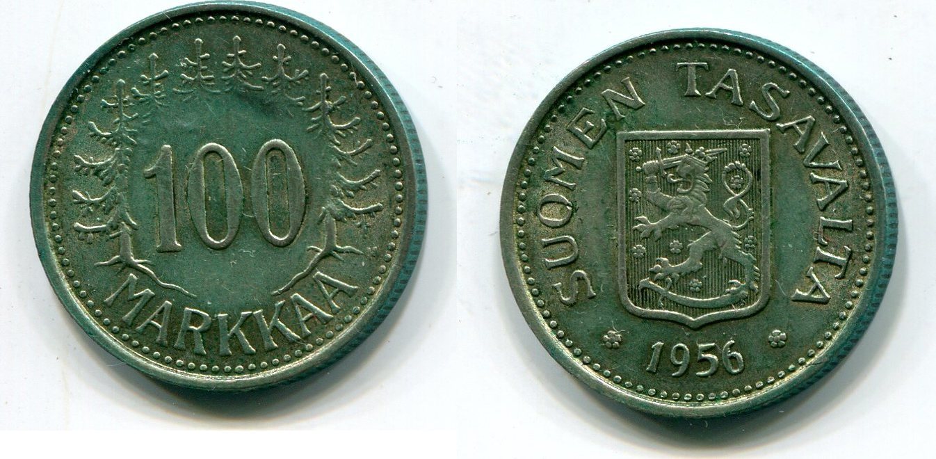 Finnland 100 Markkaa 1956 ~ Suomen Tasavalta ~ EF | MA-Shops