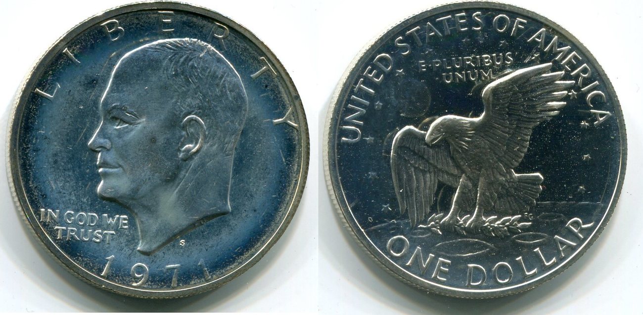アメリカ 1971-S プルーフ 1Dollar 銀貨 1971-S 1ドル銀貨（プルーフ）アイク・ダラー アメリカ1888年、1