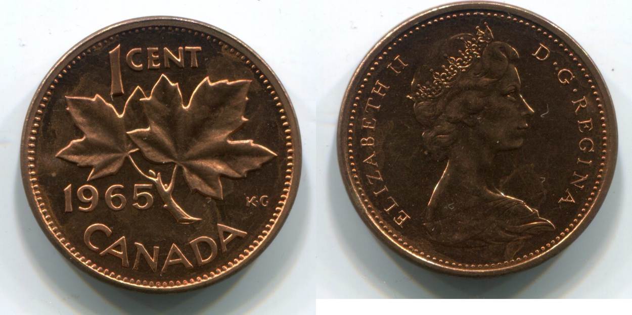 Canada 1 Cent 1965 Elisabeth II Unc MA Shops canada-1-cent-1965-elisabeth-ii-unc-ma-shops