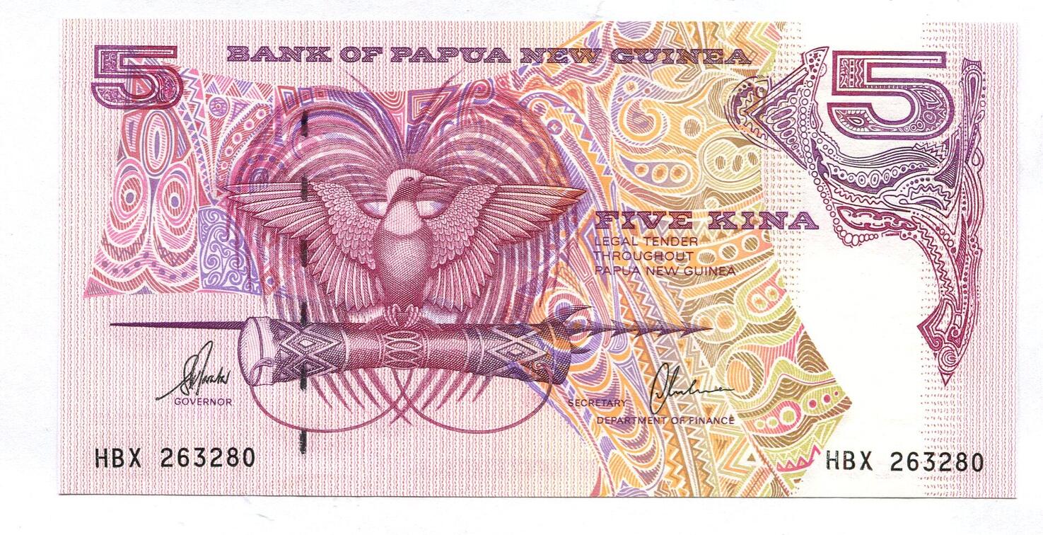 Papua Neuguinea, 5 Kina (19922000) I Papua Neuguinea, 5 Kina (19922000) I