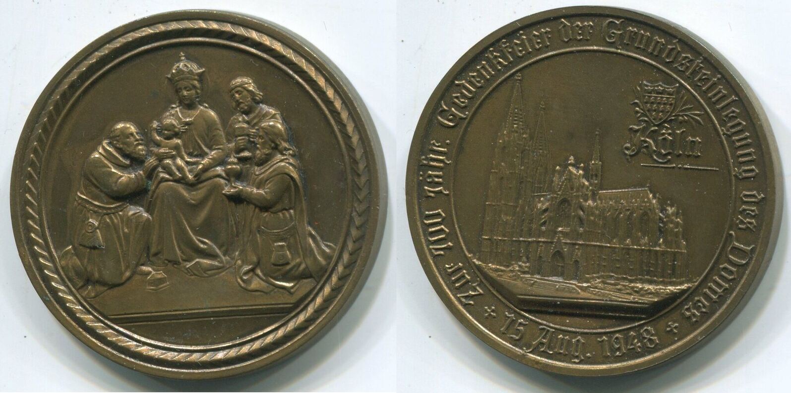 Deutschland Medaille 1948 ~ 700 Jahrfeier der Grundsteinlegung des Doms ...