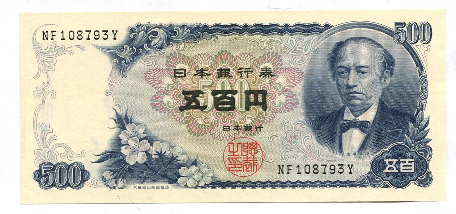 Японская йена номиналы купюр