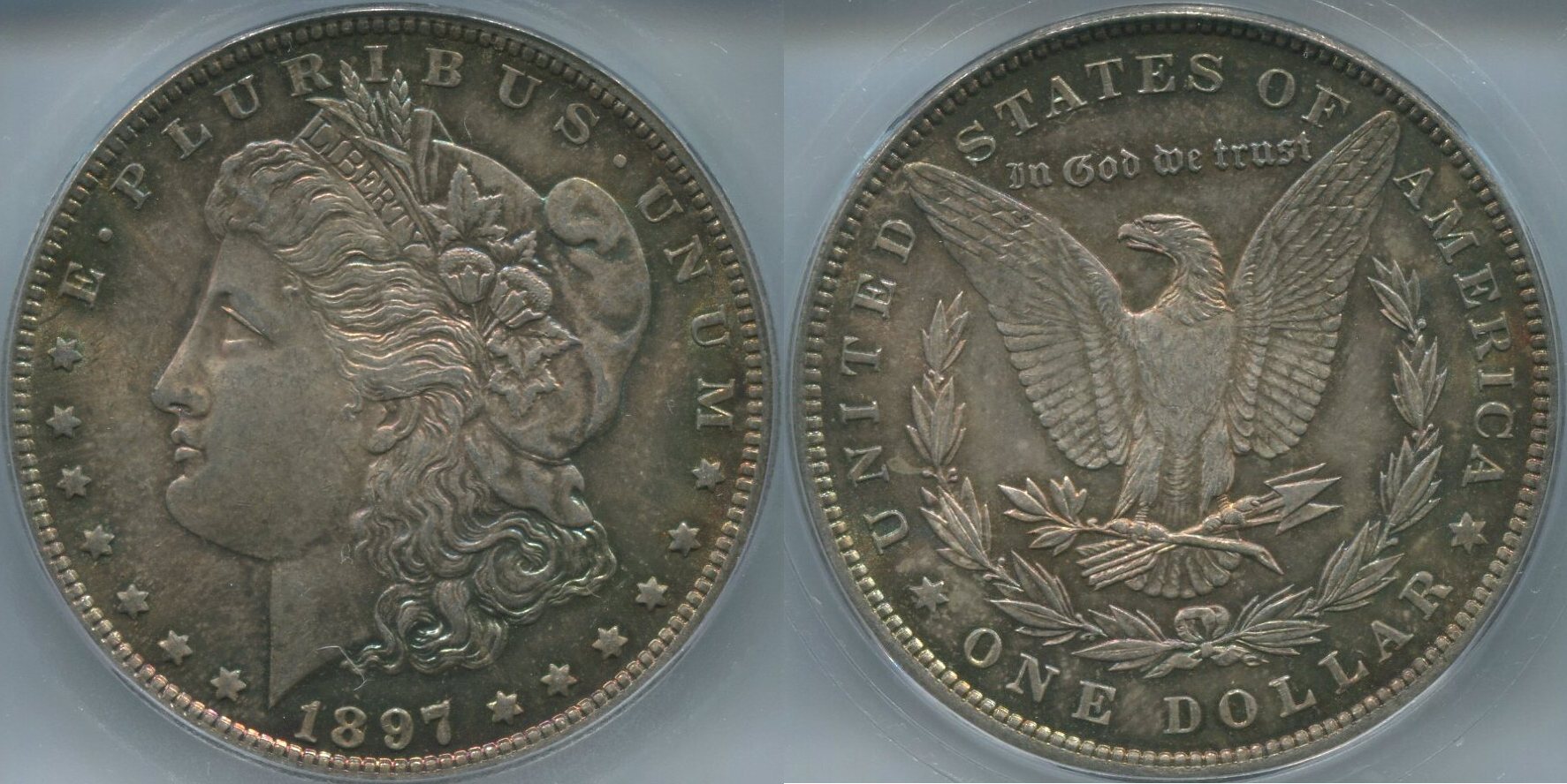 USA 1 Dollar 1897 ~ Morgan Dollar ~ ICG MS64 | MA-Shops