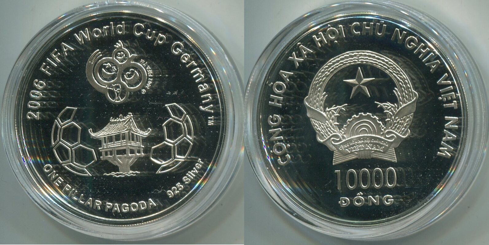 Vietnam 10000 Dong 2006 ~ Fußball WM ~ Proof | MA-Shops