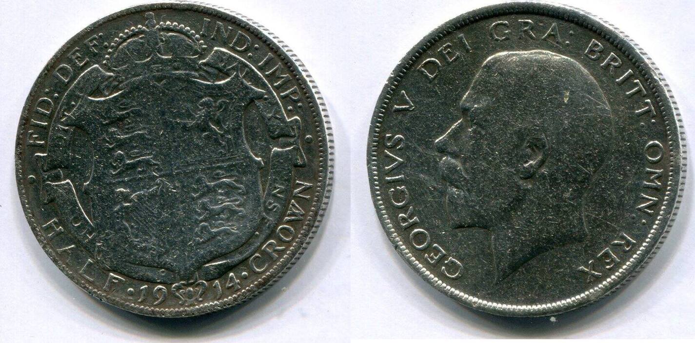 Großbritannien 1/2 Crown 1914 ~ Georg V. ~ VF- | MA-Shops