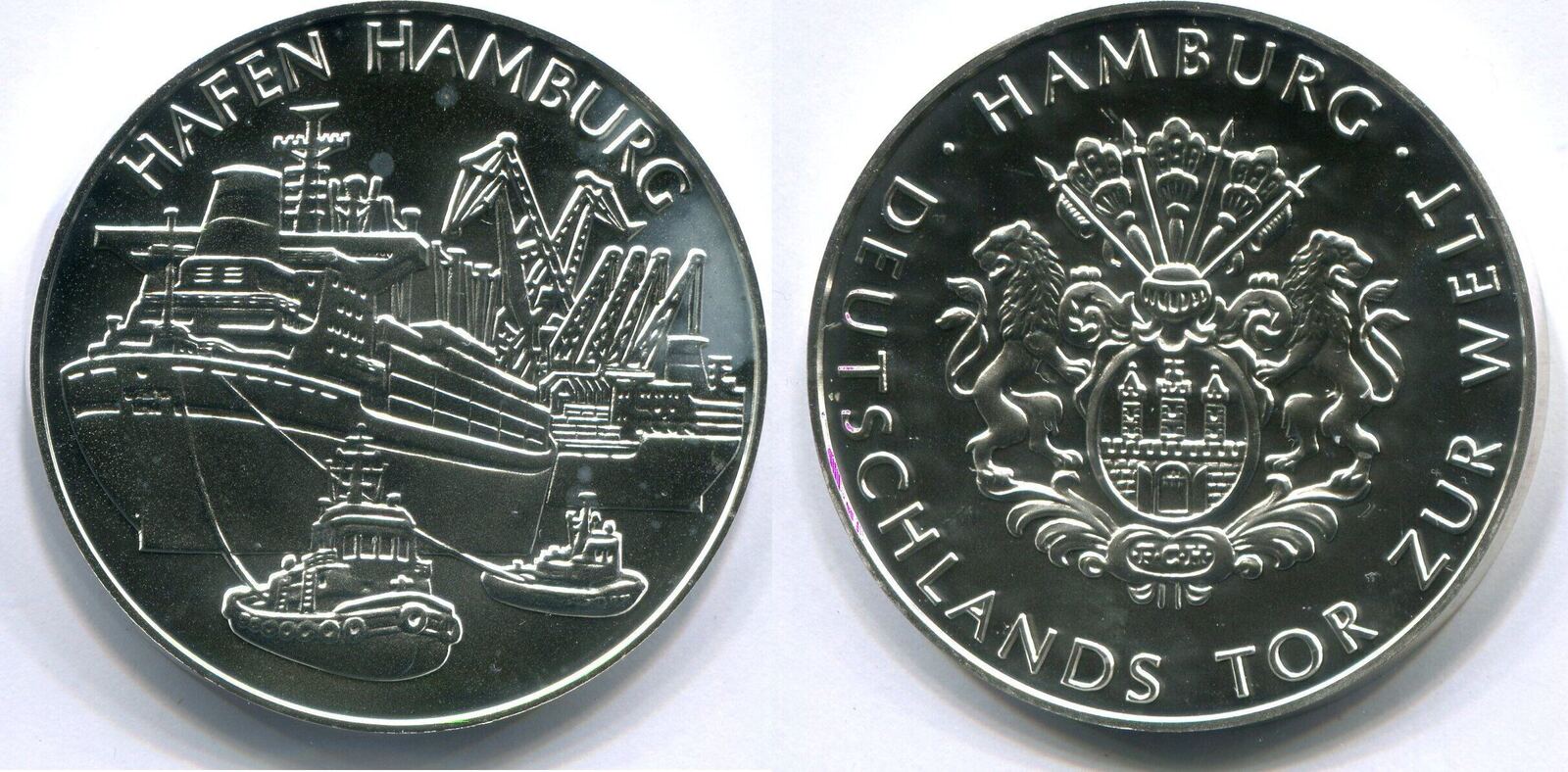 Deutschland Ag Medaille O.J. ~ Hamburg - Hafen ~ BU | MA-Shops