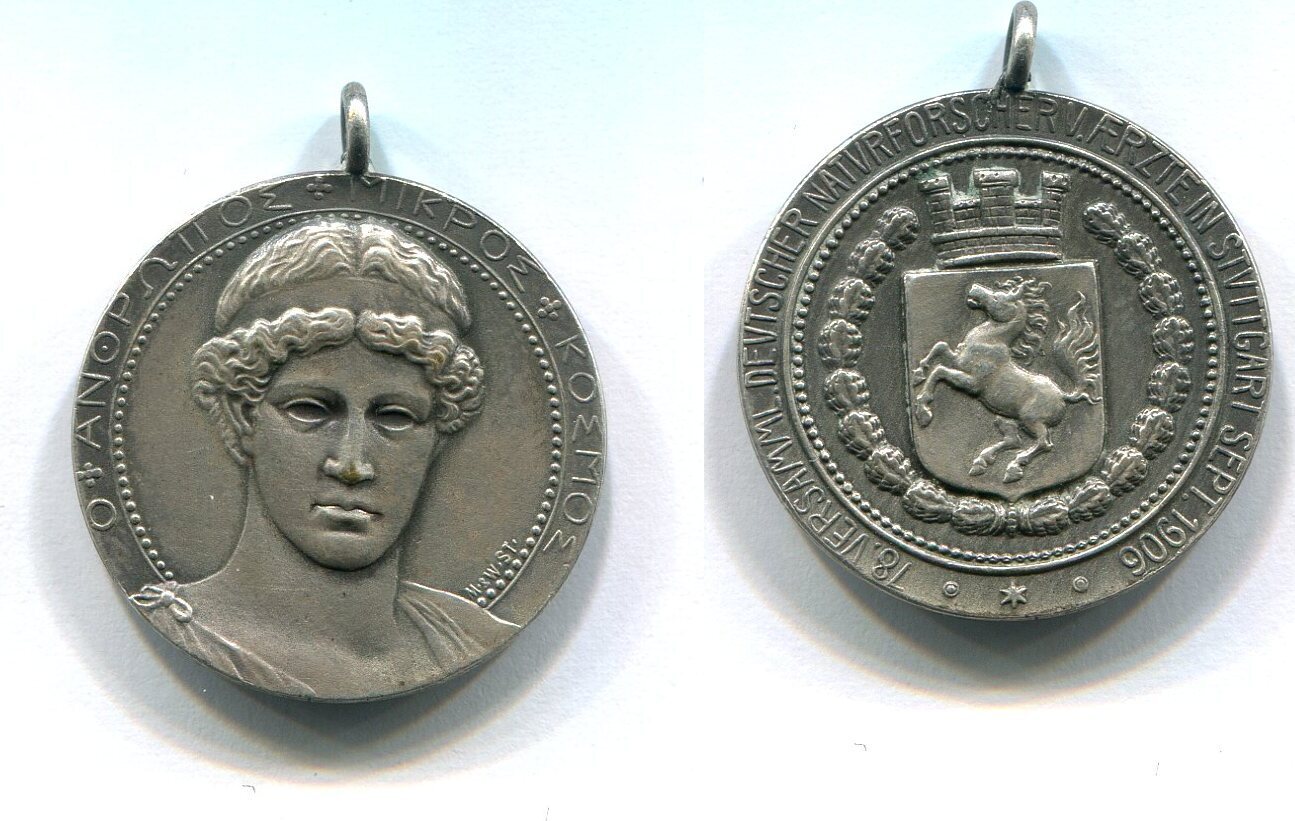 Medicina in nummis, Ag.Medaille 1906 18. Versammlung deutscher Ärzte ...