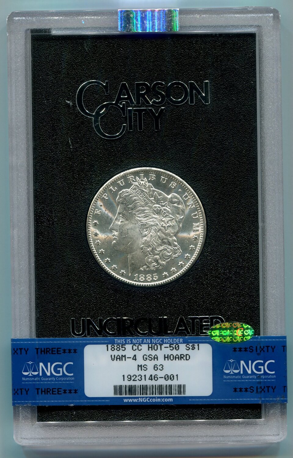 1883 cc カーソンシティモルガンダラーgsa ホルダー1ドル銀貨