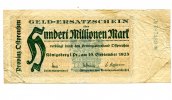 Königsberg in Ostpreussen, 100 Millionen Mark, -