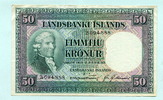 Island, 50 Kronur Unterschrift 9,