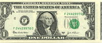 USA, 1 Dollar Verschnitt-Fehldruck, -
