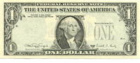 USA, 1 Dollar Fehldruck o.Unterdruck der Vorderseite, -