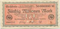 Schleswig Holstein, 50 Millionen Mark Lauenburg Kreisausschuss,Sitz Ratzeburg, -