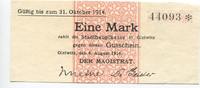Oberschlesien, 1Mk. Gleiwitz, -