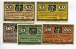 Ostpreußen, 2x10 Pfg. 25 Pfg. 50 Pfg. 75 Pfg. Neidenburg, -