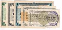 Sachsen 5 Pfg. 50 Pfg. 1 Mk. 5 Mk. 10 Mk. KGL- Golzern, -