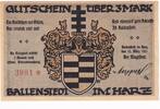 Sachsen-Anhalt 3 Mk. Ballenstedt, -
