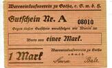 Thüringen 1 Mark Gotha, -