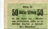 Pommern, 50 Pfg. Pasewalk, -