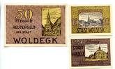 Mecklenburg, 10 Pfg. 25 Pfg. 50 Pfg. Woldegk, -