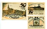 Mecklenburg, 10 Pfg. 25 Pfg. 50 Pfg. Sülze, -