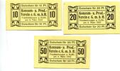 Thüringen, 10 Pfg. 20 Pfg. 50 Pfg. Frankenhausen, -